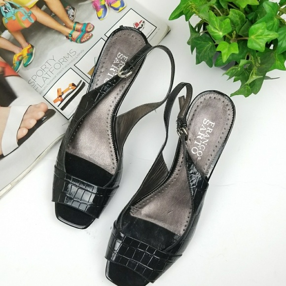 Franco Sarto Croc Embossed Arena Slingback - Picture 3 of 5
